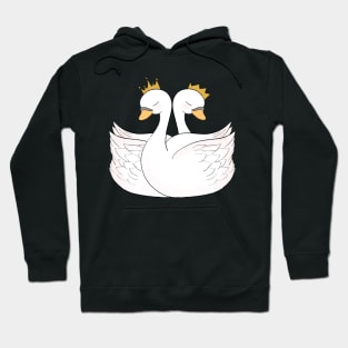 Lovely Couple Swan Hoodie